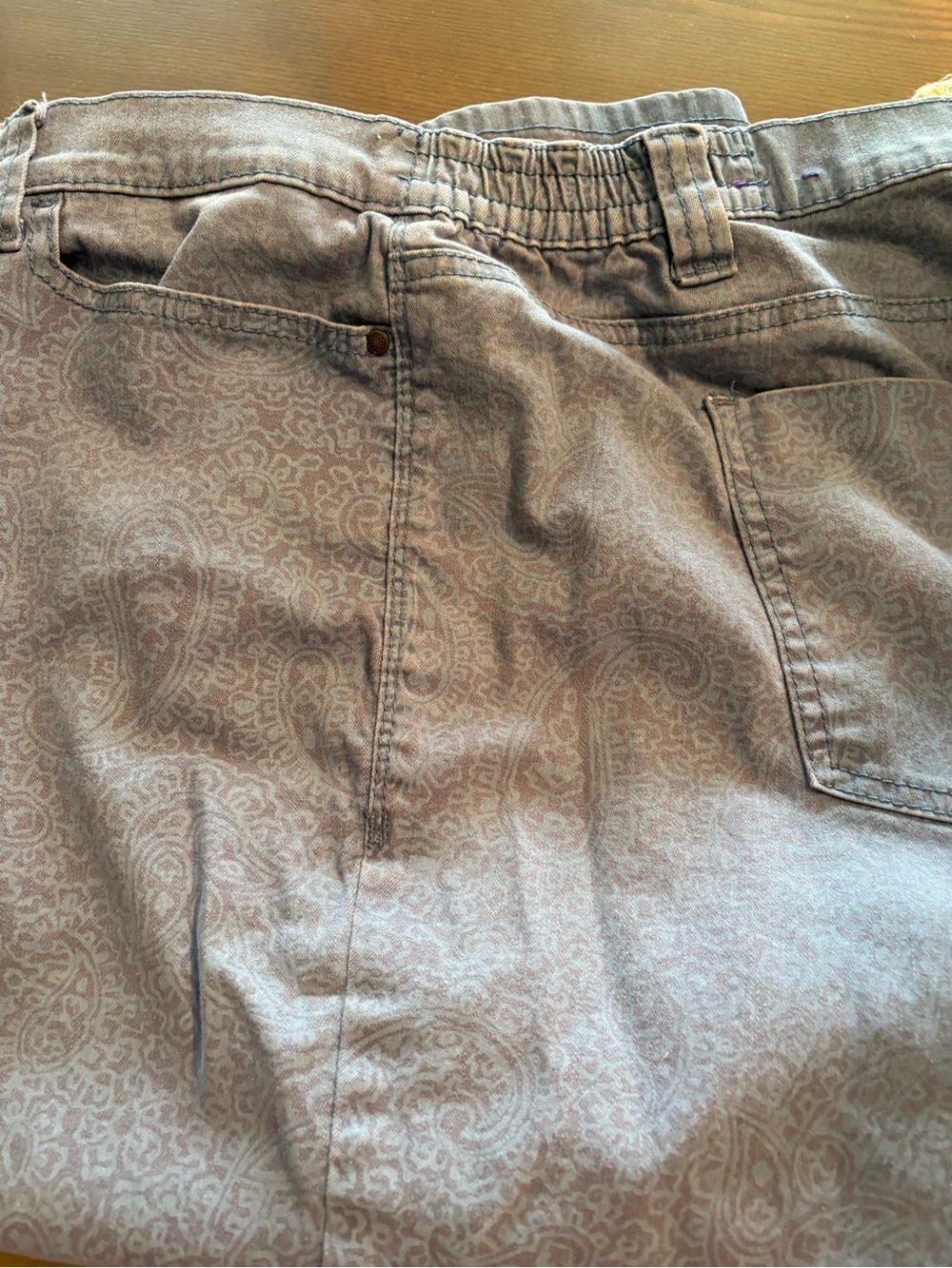 Catherines Taupe Paisley Ankle Jeans